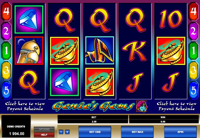 Игровой автомат «Genie’s Gems» в казино Vavada